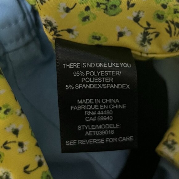 AFRM Celeste Top Revolve Buttercup Ditsy Yellow Crop Tie Ruched Slinky Size L - Picture 4 of 4